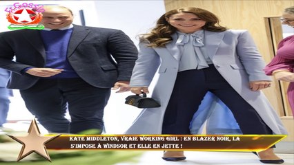 Kate Middleton, vraie working girl : en blazer noir, la  s'impose à Windsor et elle en jette !