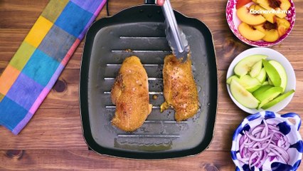 Ensalada de pollo y durazno a la parrilla ¡Fácil y deliciosa!