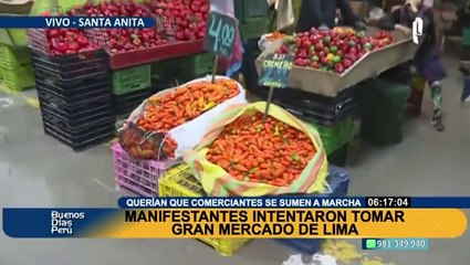 Mercadería ingresa con normalidad luego que manifestantes intentaron tomar Gran Mercado de Santa Anita