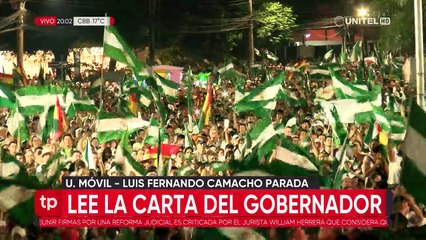 Camacho puso su mandato a consideración del Cabildo y pidió evitar que el MAS se apodere de la Gobernación