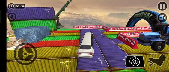 White Limousine Driving Tracks