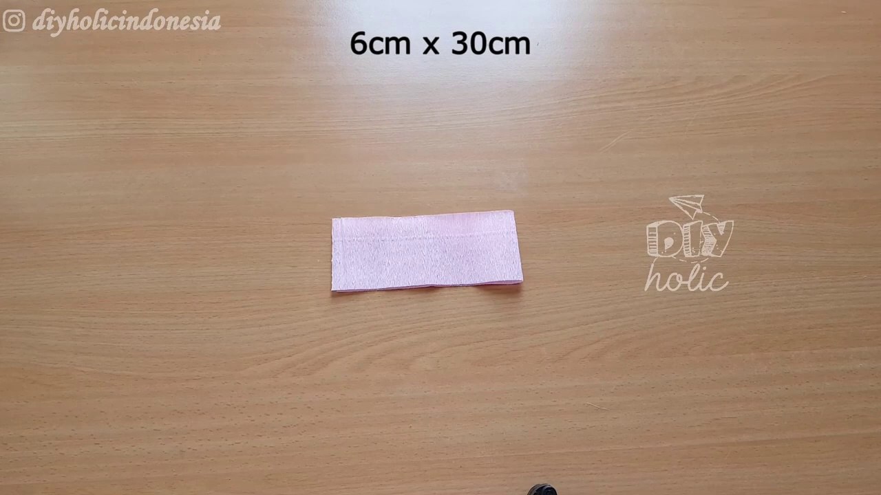 TUTORIAL MEMBUAT BUNGA MAWAR DARI KERTAS CREPE _ HOW TO MAKE ROSE BUD WITH CREPE PAPER