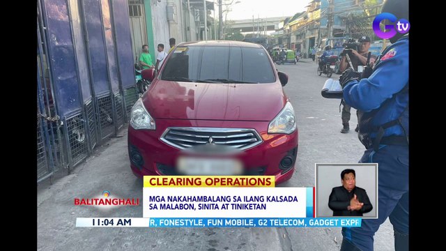 Mga nakahambalang sa ilang kalsada sa Malabon, sinita at tiniketan | BT