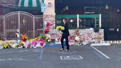 Kamala Harris visits Monterey Park shooting scene