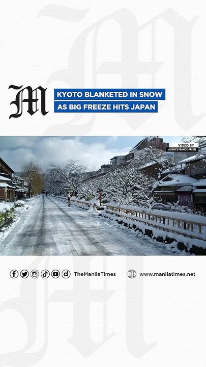 Kyoto blanketed in snow as big freeze hits Japan