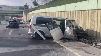 D-100 kara yolundaki kazada 3 kişi yaralandı