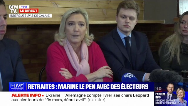 Retraites: Marine Le Pen appelle les électeurs LR à faire pression sur leurs députés