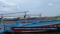 Dihantam Gelombang Tinggi, Kapal Nelayan Terbalik di Pantai Selatan