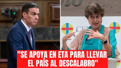María San Gil atiza a Sánchez: "Se apoya en ETA para llevar el país al descalabro"