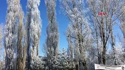 Ardahan buz kesti; eksi 24,8 derece
