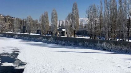 Ardahan buz kesti! Sıcaklık eksi 24,8 derece
