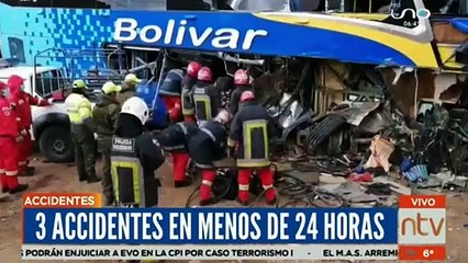 En menos de 24 horas se produjeron tres accidentes que dejaron como saldo 11 fallecidos