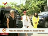 Primera combatiente, Cilia Flores de Maduro recibe a la primera dama de Colombia Verónica Alcocer