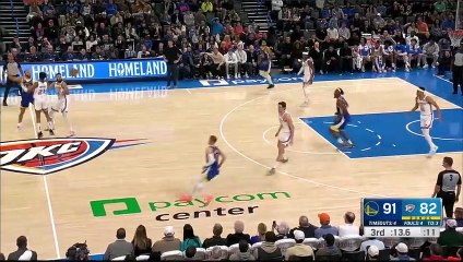 El increíble punto de Curry ante Oklahoma City Thunder