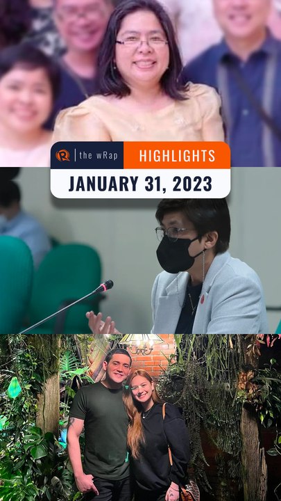 Rappler’s highlights: Terrorist-tagging, DOH's Vergeire, Paolo Contis | January 31, 2023 | The wRap