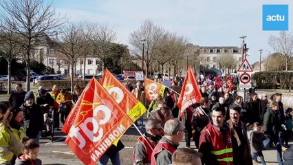 Manifestation contre la réforme des retraites à Ploërmel