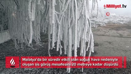 Malatya’da etkili oldu: Görüş mesafesini 20 metreye kadar düşürdü