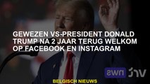 Voormalig Amerikaanse president Donald Trump Welkom bij Facebook en Instagram na 2 jaar geleden