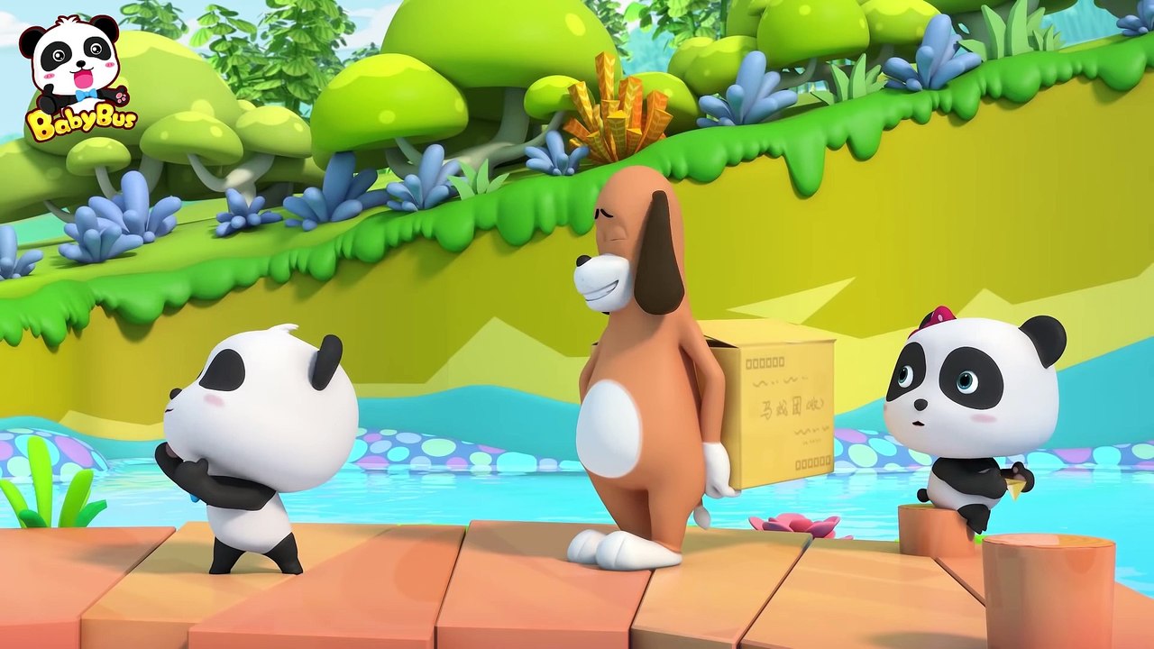 Crazy Robot Dog Attacks Baby Panda | Magical Chinese Characters | Panda's Magic Bow Tie | BabyBus