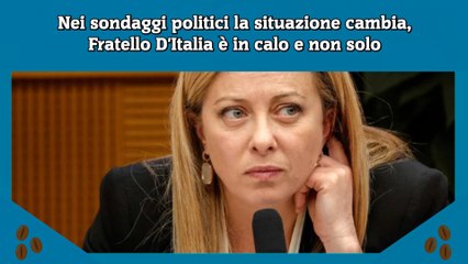 Nei sondaggi politici la situazione cambia, Fratello D'Italia è in calo e non solo
