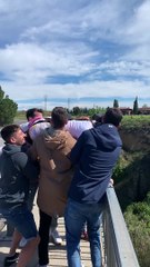 Pajama Wearing Man Pranked With Unexpected Base Jump