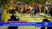 Detenidos en marchas violentas permanecen en la División de Asuntos Sociales de la PNP