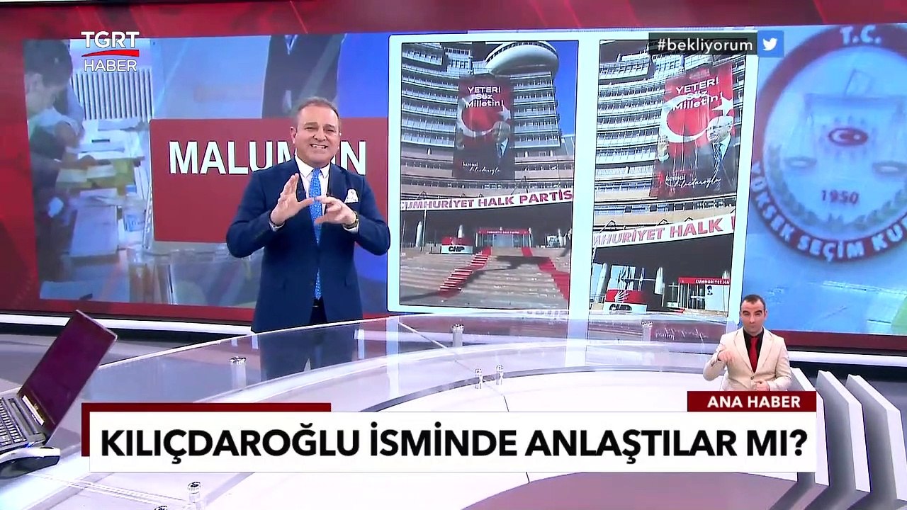 Genel Merkeze Asılan Afiş 6'lı  Masanın Aday İlanı mı? - Ekrem Açıkel İle TGRT Ana Haber