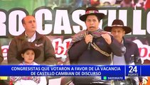 Congresistas de izquierda que apoyaron vacancia contra Castillo ahora critican proceso