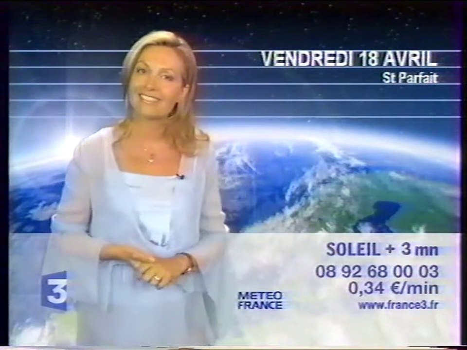 France 3 - 17 Avril 2003 - Pubs, teasers, météo (Fabienne Amiach), Soir 3 (Laurence Bobillier), générique "Passé Sous Silence"