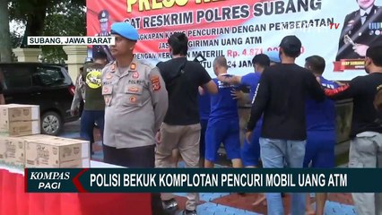 Terekam CCTV! Aksi Seorang Pria Bawa Kabur Mobil Uang ATM di Subang