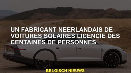 Un fabricant néerlandais de voitures Suddy licencie des centaines de personnes