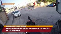 Enfrentamientos entre palestinos e israelíes en Cisjordania