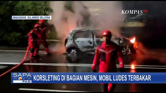Kebakaran Sebuah Minibus di Makassar, 3 Unit Mobil Pemadam Kebakaran Diterjunkan!