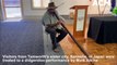 Visitors from Tamworth's sister city Sannohe were treated to a didgeridoo performance by Mark Atkins - Northern Daily Leader - 27/01/2023
