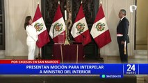 ¡Por excesos en San Marcos! Presentan moción para interpelar al ministro del Interior