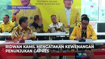 Soal Kandidat Capres Golkar, Ridwan Kamil Serahkan ke Airlangga Hartarto