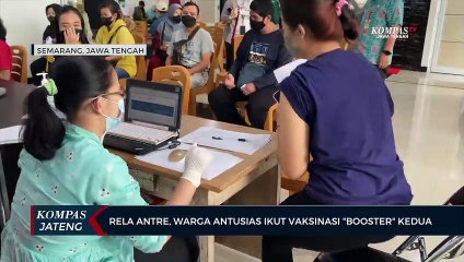 Rela Antre, Warga Antusias Ikut Vaksinasi Booster Kedua