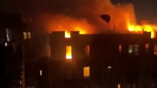 Apartment complex fire in Bronx, New York