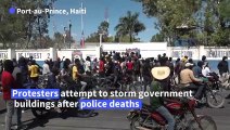 Police protest in Haiti after six officers killed