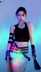 beautiful girl dancing kpop very agile