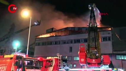 İstanbul'da cam fabrikasında yangın çıktı