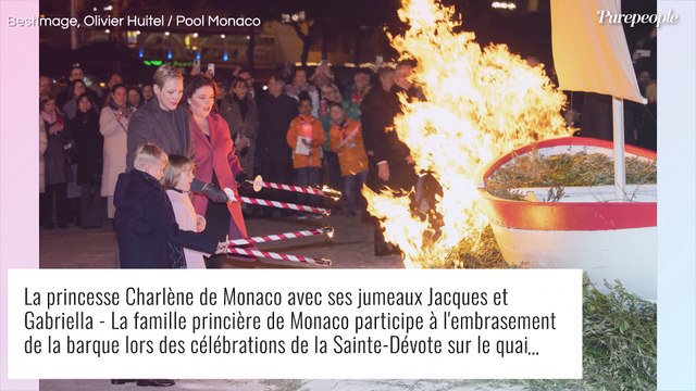 Charlene de Monaco digne et attendrie : en l'absence d'Albert, elle assure avec Jacques et Gabriella