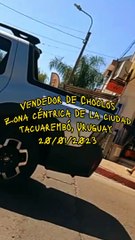 Vendedor de Choclos en zona céntrica de la ciudad. Tacuarembó, Uruguay (20/01/2023)