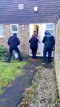Police arrest Eduart Mrishaj at a Peterborough cannabis factory