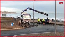 Car lifted from road as man seriously injured following collision in Sunderland