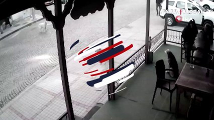 Sokak köpeğini defalarca sopayla vuran saldırgan kamerada