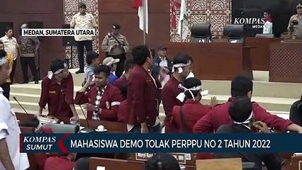 Mahasiswa Cipayung Plus Gelar Unjuk Rasa Tolak Perppu Cipta Kerja