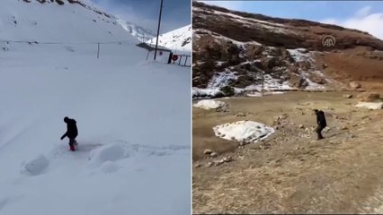 Çığ nedeniyle 42 kişinin öldüğü Bahçesaray yolunda kar kalınlığı 24 santimetrede kaldı