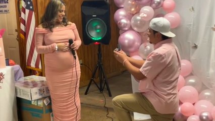Mom-to-be in tears after boyfriend of 5 years proposes to her during baby shower