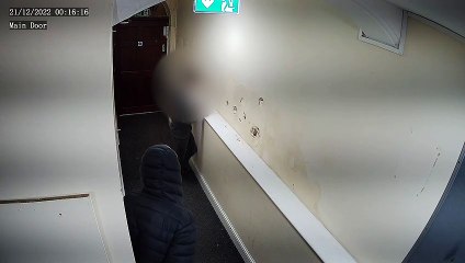 CCTV footage of youths running riot in Dover flats